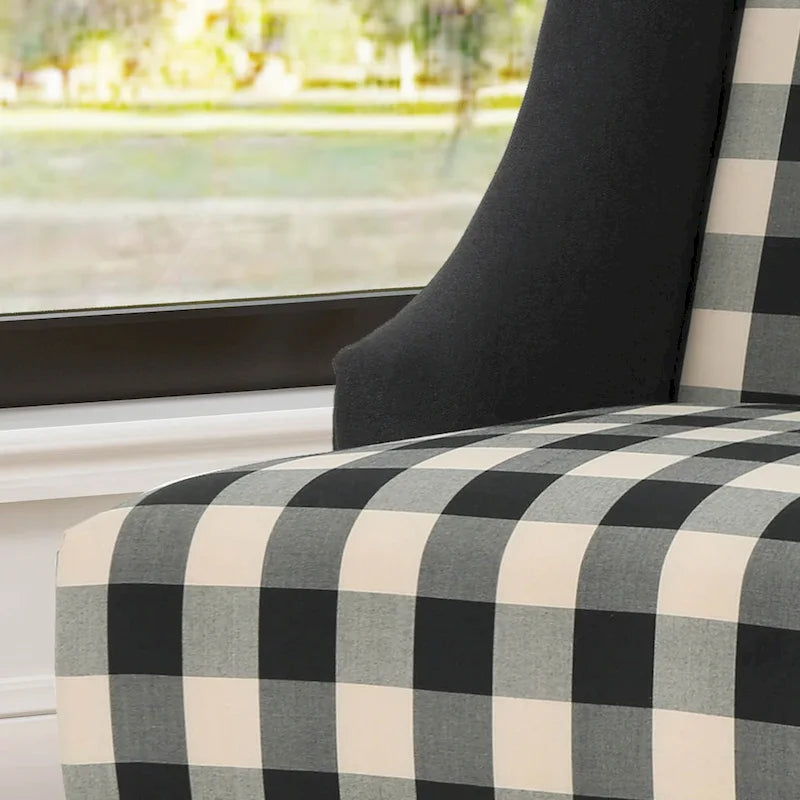 28-Inch High-Back Upholstered Club Chair with Birch Legs