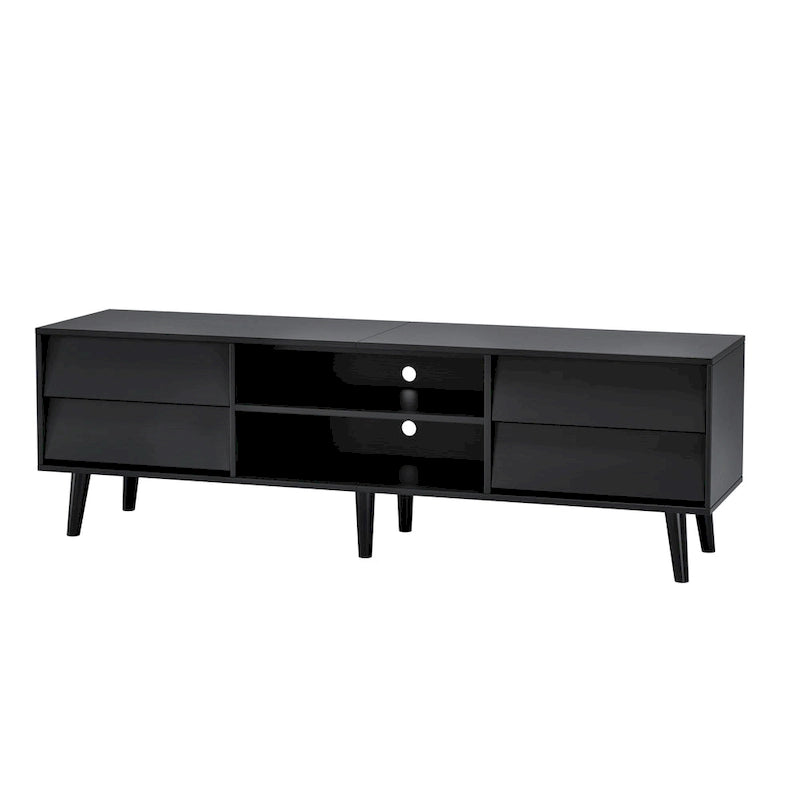Mueble vintage para TV de 63 pulgadas con estantes y cajones para televisores de hasta 60 pulgadas