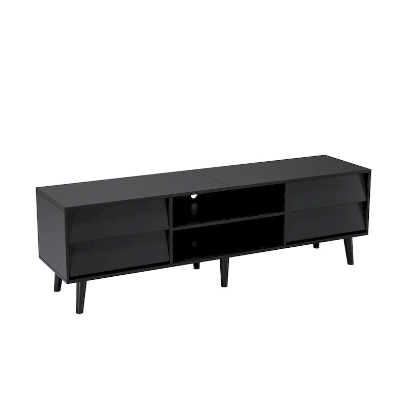 63-Inch Vintage TV Stand with Shelves and Drawers for TVs up to 60 Inches