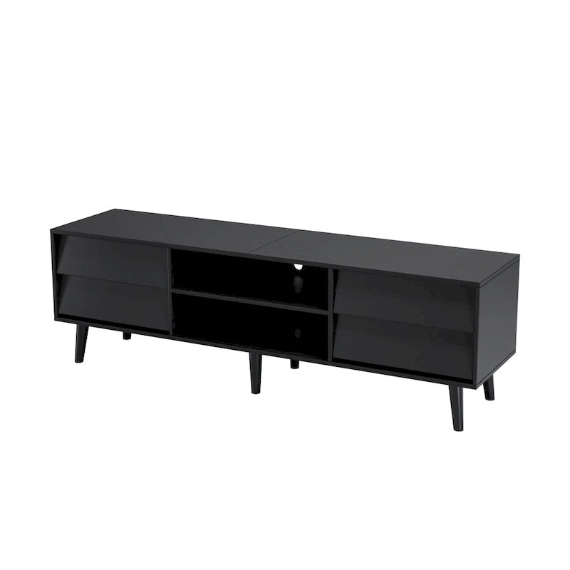 63-Inch Vintage TV Stand with Shelves and Drawers for TVs up to 60 Inches