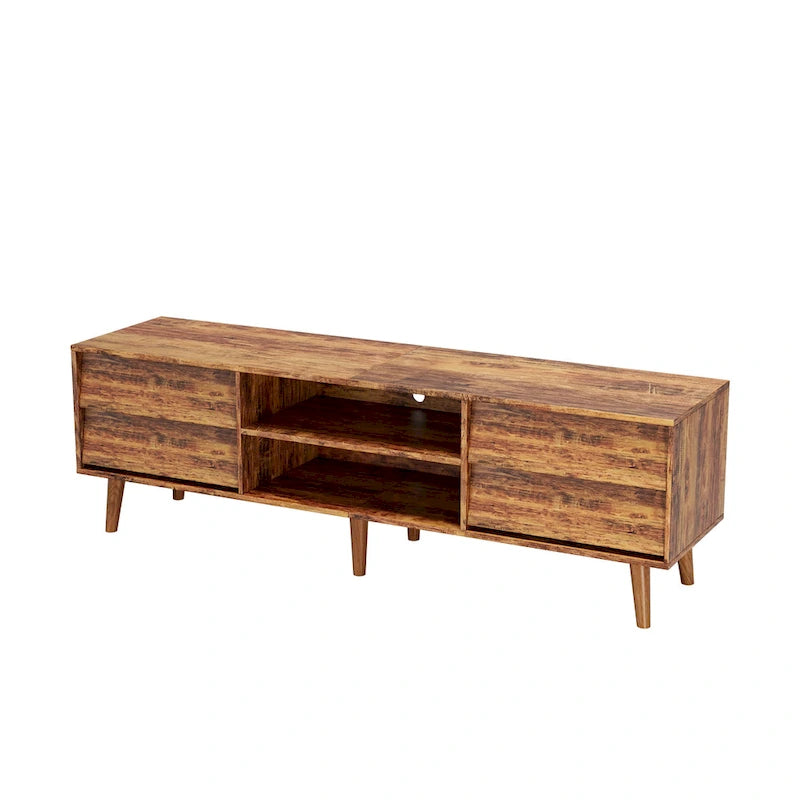 63-Inch Vintage TV Stand with Shelves and Drawers for TVs up to 60 Inches