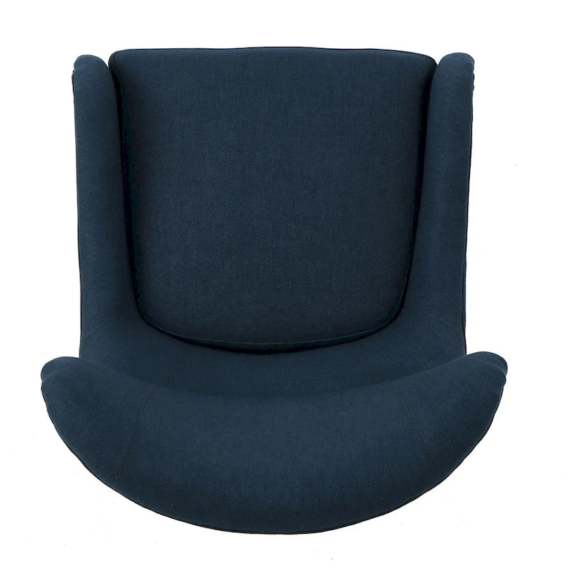Fauteuil d’appoint à dossier haut de 27 pouces avec dossier enveloppant et pieds en bouleau