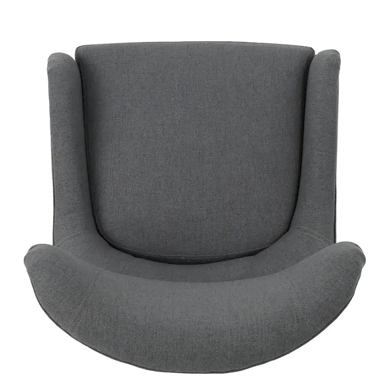 Fauteuil d’appoint à dossier haut de 27 pouces avec dossier enveloppant et pieds en bouleau