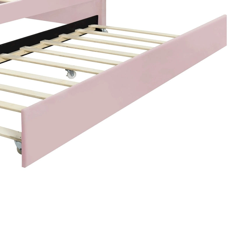 Καναπές-κρεβάτι daybed πλήρους μεγέθους με υφασμάτινο πλαίσιο, πλάτη σε σχήμα κοχυλιού και συρόμενο δεύτερο κρεβάτι, βελούδινος καναπές-κρεβάτι για το σαλόνι