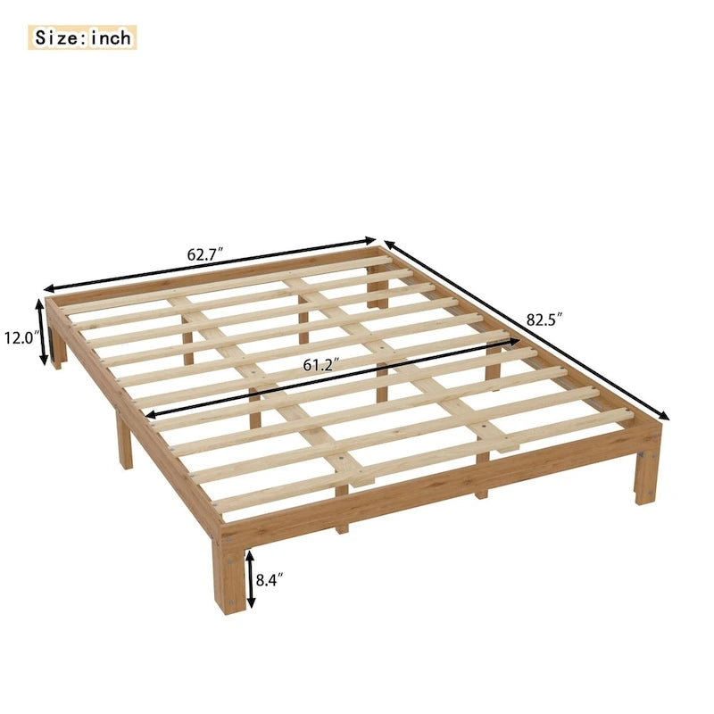 Holzbettgestell in Queen-Size mit Lattenrost