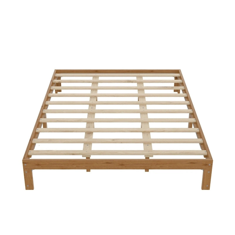 Lit plateforme en bois queen size avec support à lattes