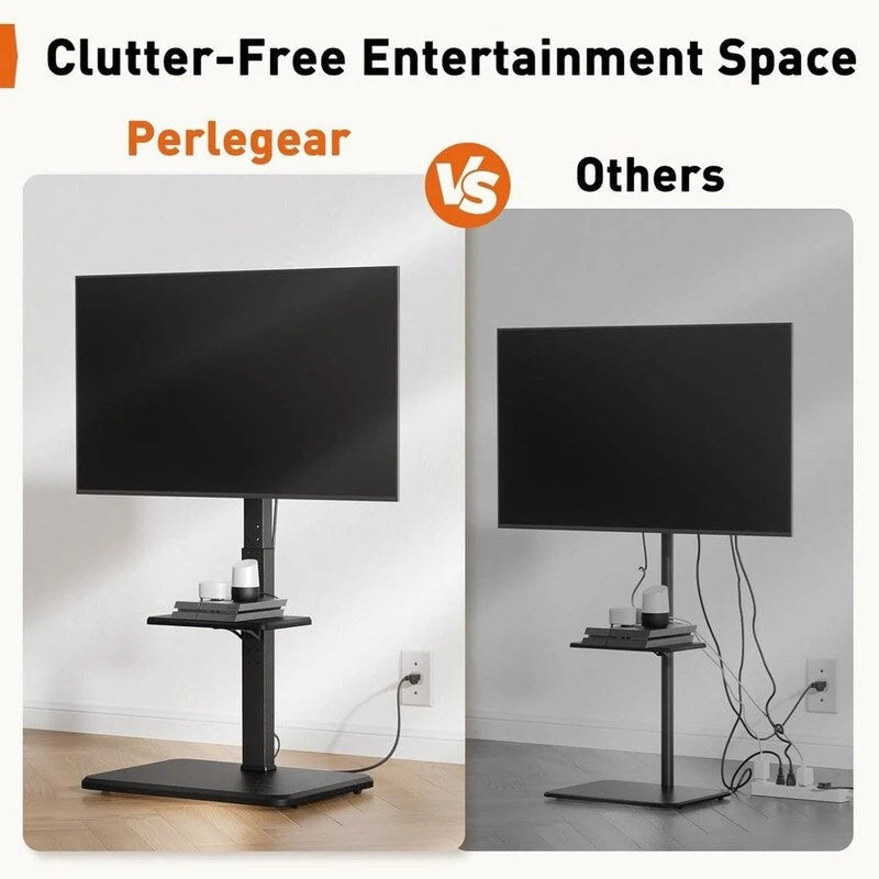 Floor TV Stand with Power Outlet