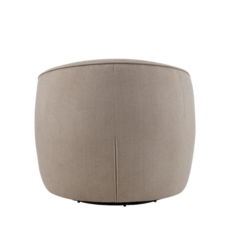 Performance Fabric 360 Swivel Barrel Chair with High-Density Foam Cushions
