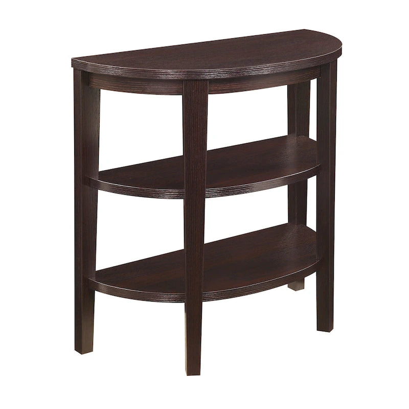 Halfronde consoletafel met planken