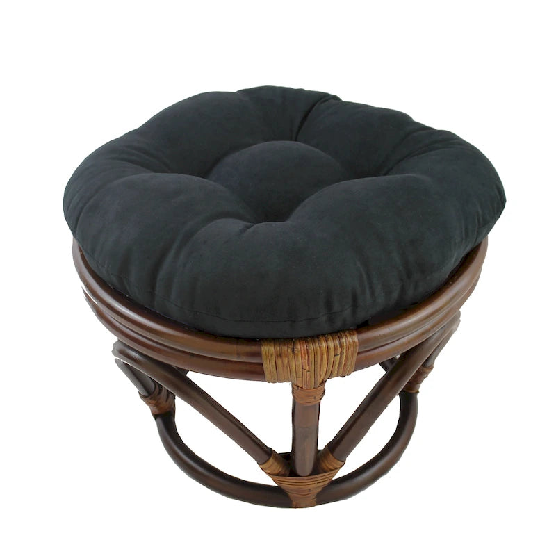Fußhocker mit 46 cm Höhe und Mikrofaserbezug