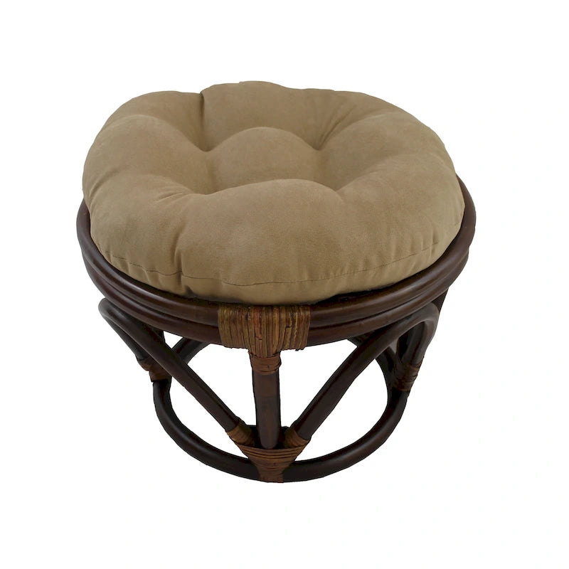 Fußhocker mit 46 cm Höhe und Mikrofaserbezug