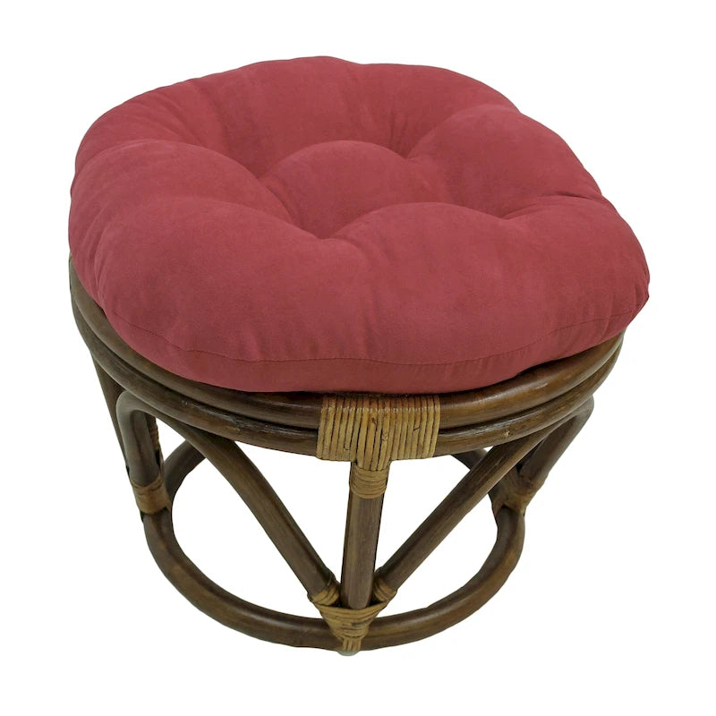 Fußhocker mit 46 cm Höhe und Mikrofaserbezug