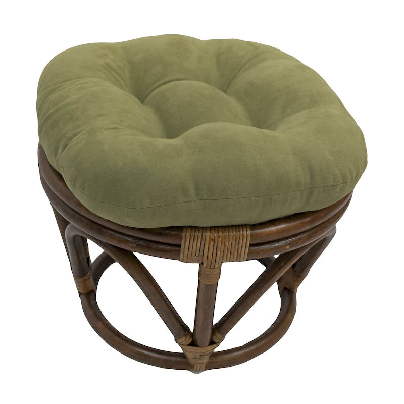 Fußhocker mit 46 cm Höhe und Mikrofaserbezug