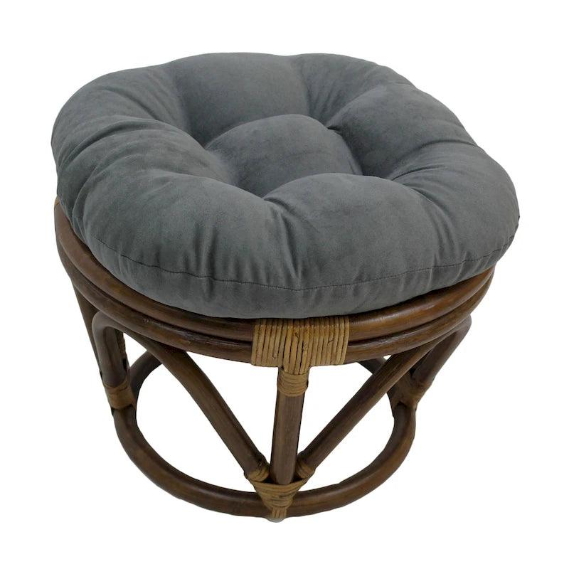 Fußhocker mit 46 cm Höhe und Mikrofaserbezug