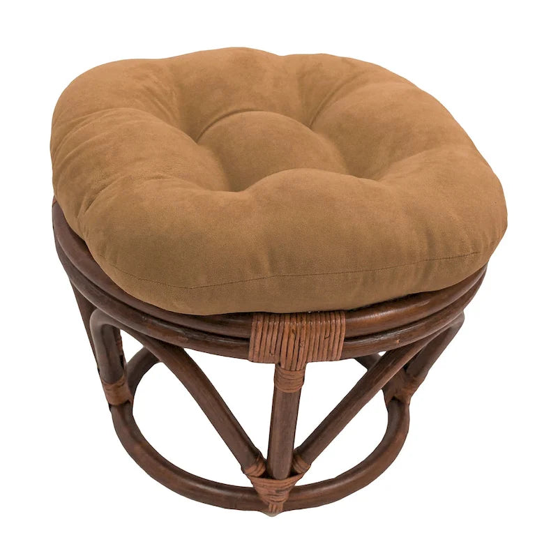 Voetenbankje van 18 inch met microsuède kussen
