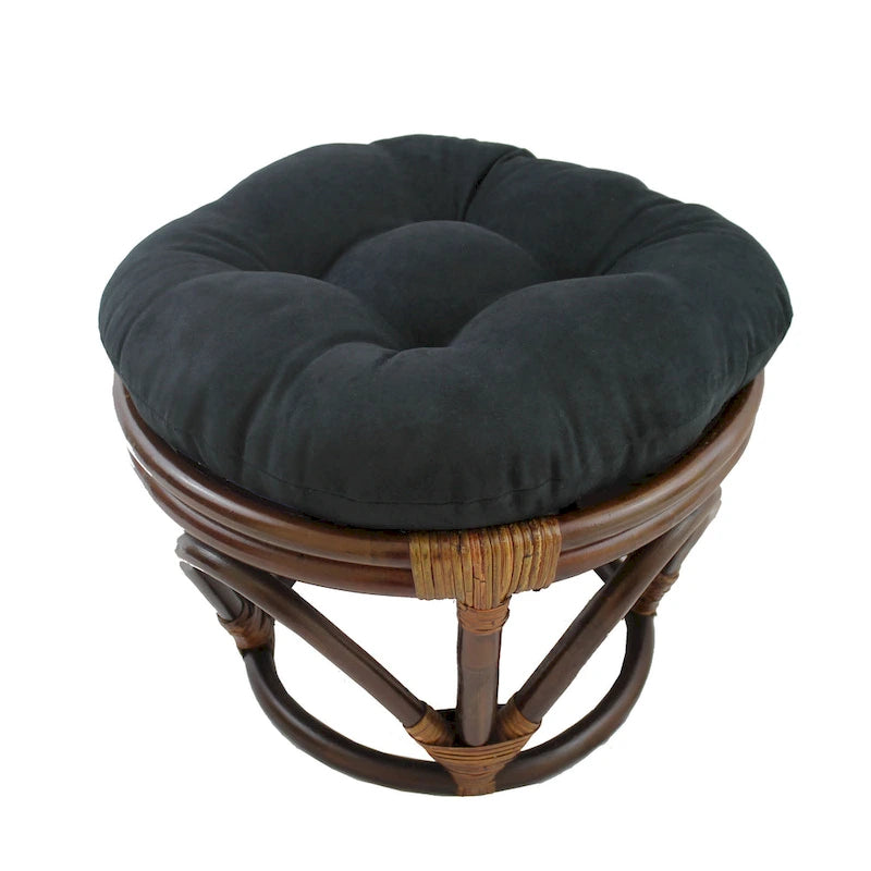 Voetenbankje van 18 inch met microsuède kussen