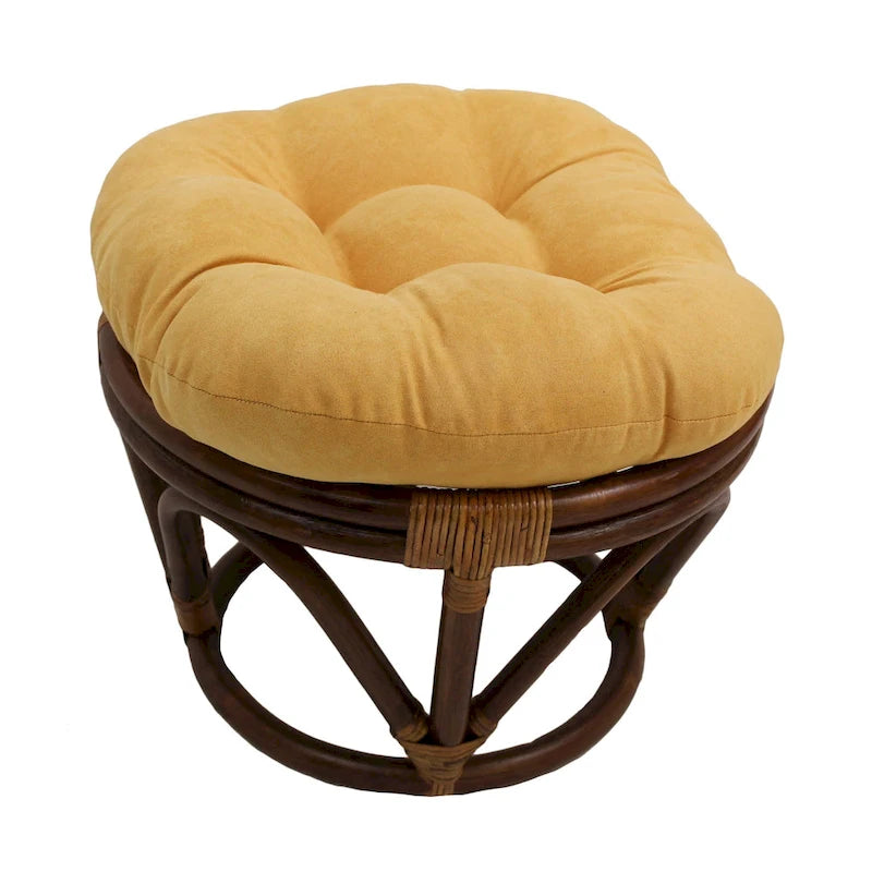 Voetenbankje van 18 inch met microsuède kussen