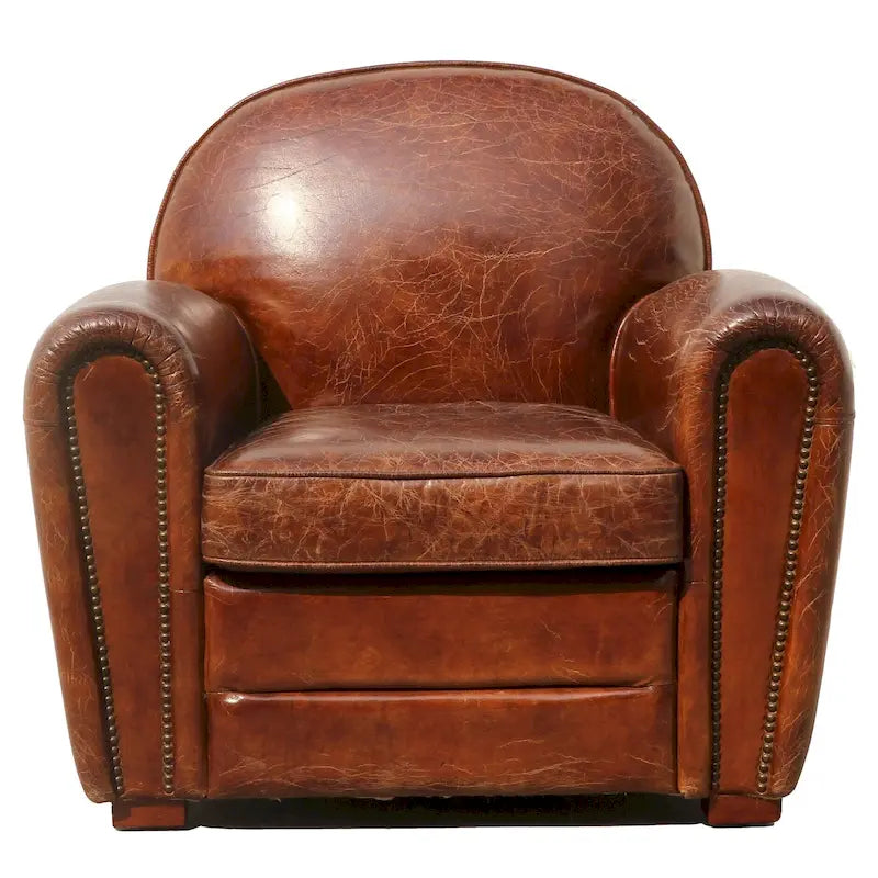 Echter Ledersessel, Braun