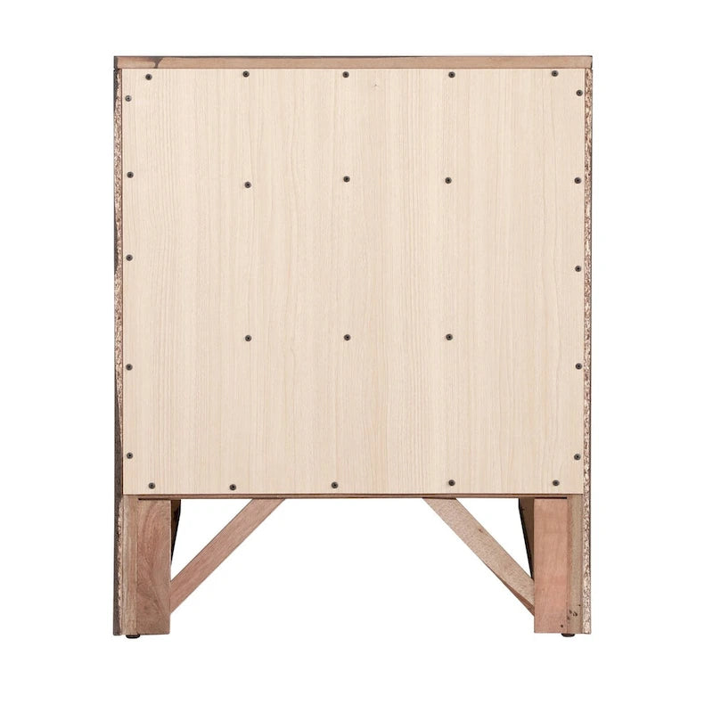 Moderner 23-Zoll-Nachttisch aus Holz mit 3 Schubladen und Metallknopf