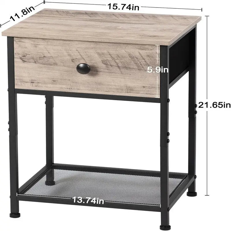 Kleine Nachttische fürs Schlafzimmer, 15.74D x 11.8W x 21.65H