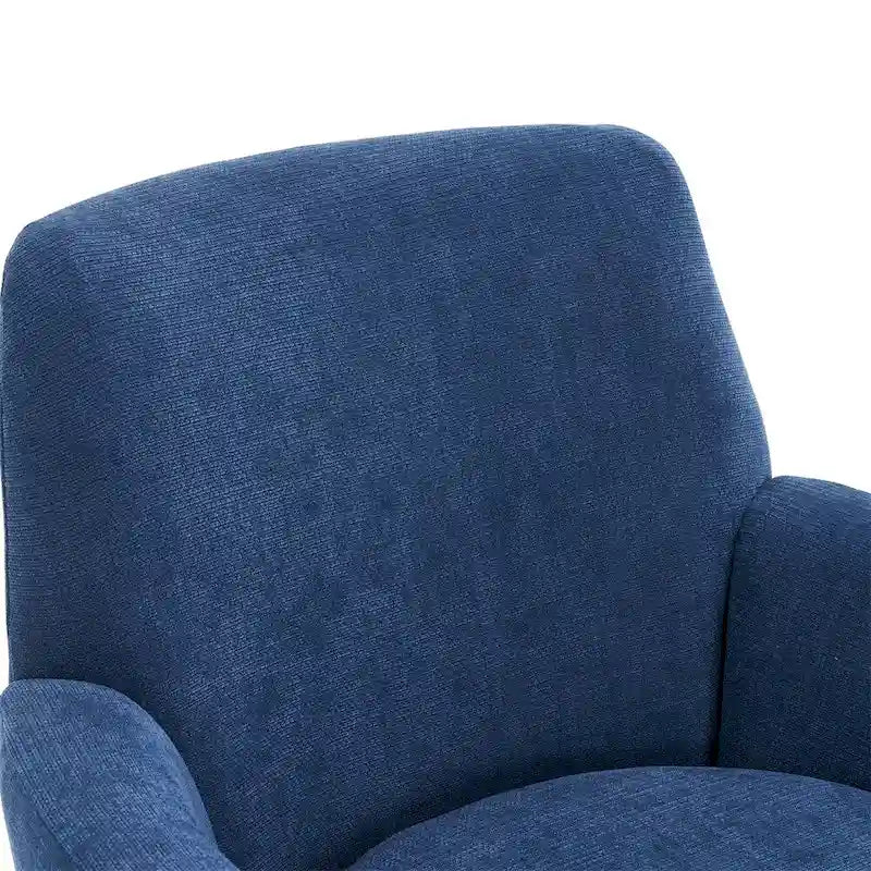 Poltrona decorativa rotonda girevole con base in acciaio inossidabile