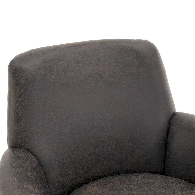 Poltrona decorativa rotonda girevole con base in acciaio inossidabile