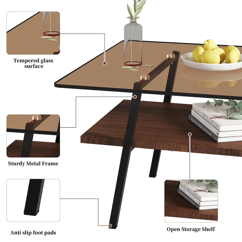 Rechteckiger Couchtisch