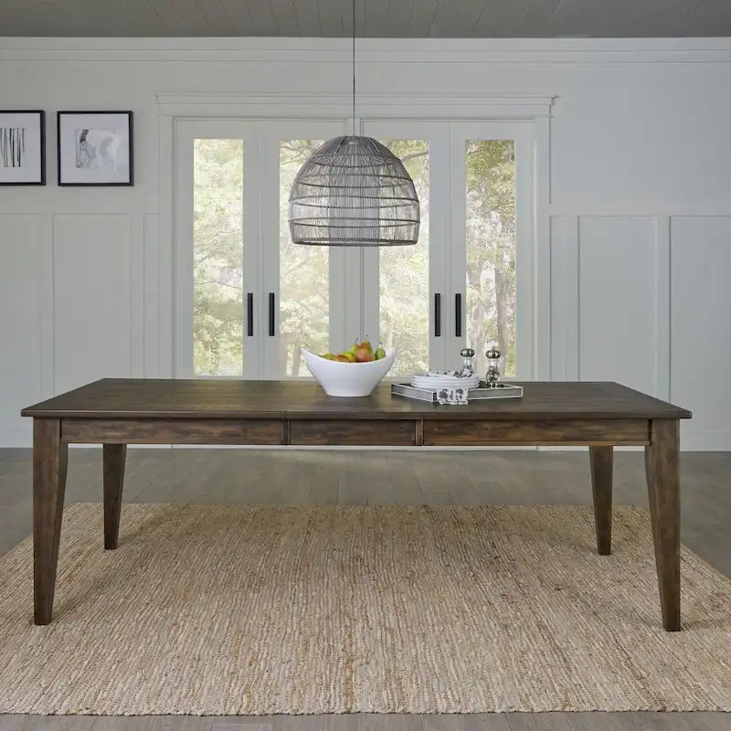 Midland Falls Rustic Brown Rectangular Leg Table