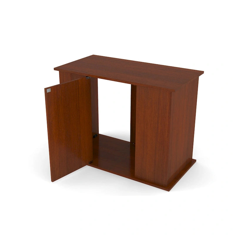 Meuble pour aquarium de 50/65 gallons avec rangement fermé, finition cerisier